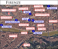 Alla mappa degli hotel di Firenze