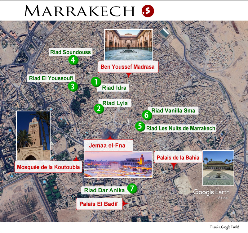 Mappa di Marrakech