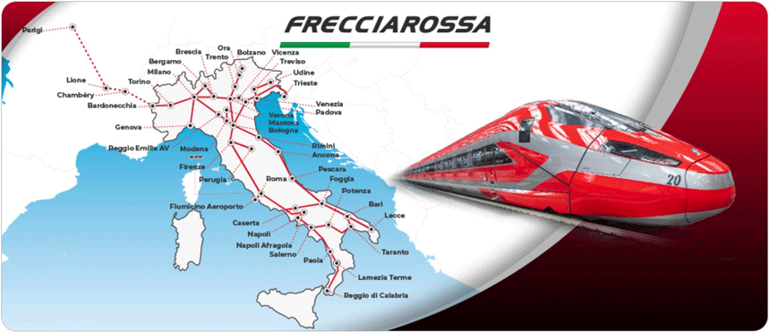 フレッチャロッサ路線図（2022年）
