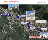 アッシジのホテル地図へ