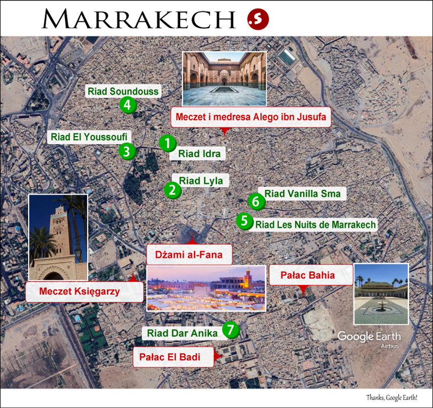 Do mapy Marrakeszu