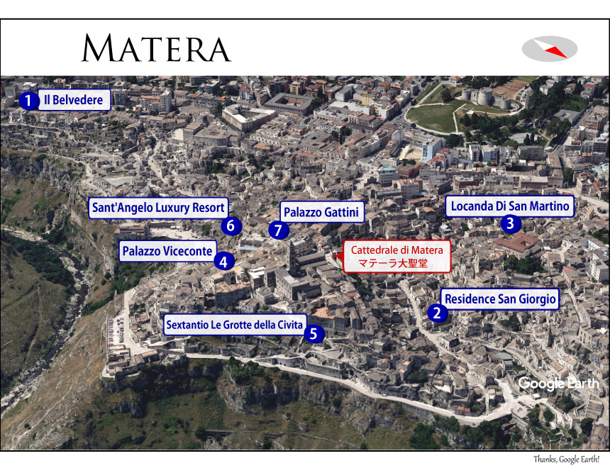 マテーラの地図