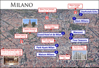 على خريطة ميلانو