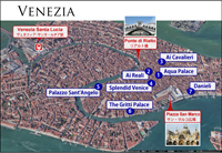 Alla mappa degli hotel di Venezia