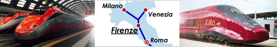 フィレンツェ発の鉄道ルート
