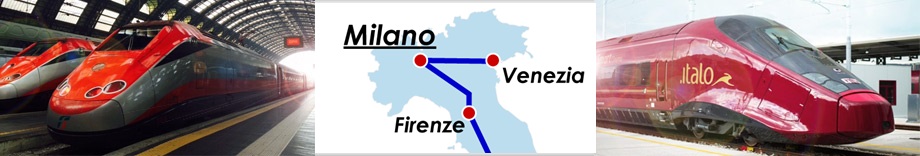 ミラノ発の鉄道ルート