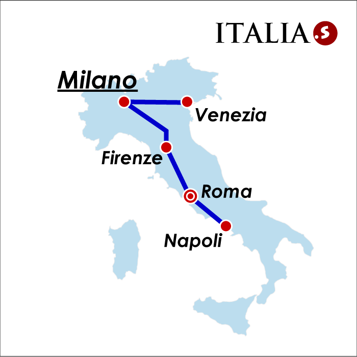 ミラノ発:イタリア鉄道の主要都市を結ぶルート